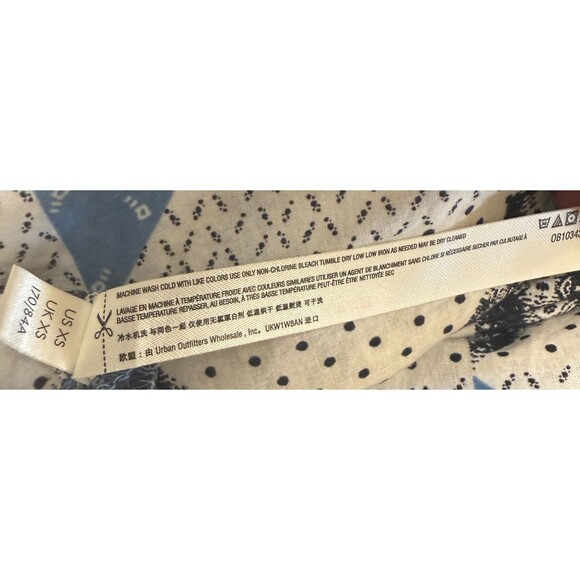 Intimately Free People Patchwork Tunic Top Blouse Women's Size XS Boho Oversize - Picture 12 of 16